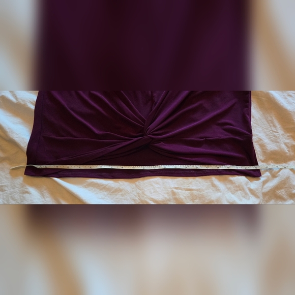 CDN! Robin Barré; Size XL; Burgundy/Purple Long Sleeve Top; Twist Knot at Bottom - Picture 4 of 14